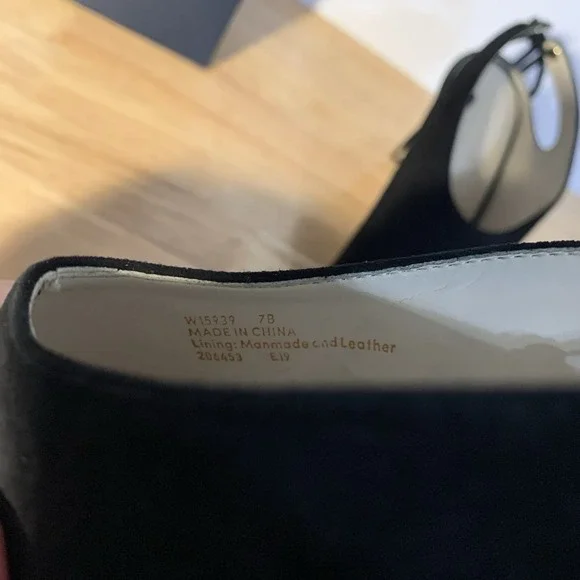 Women's‎ Cole Haan Emmett Lace Up Booties Clogs Shoes Size 7 Black Suede - Picture 6 of 8